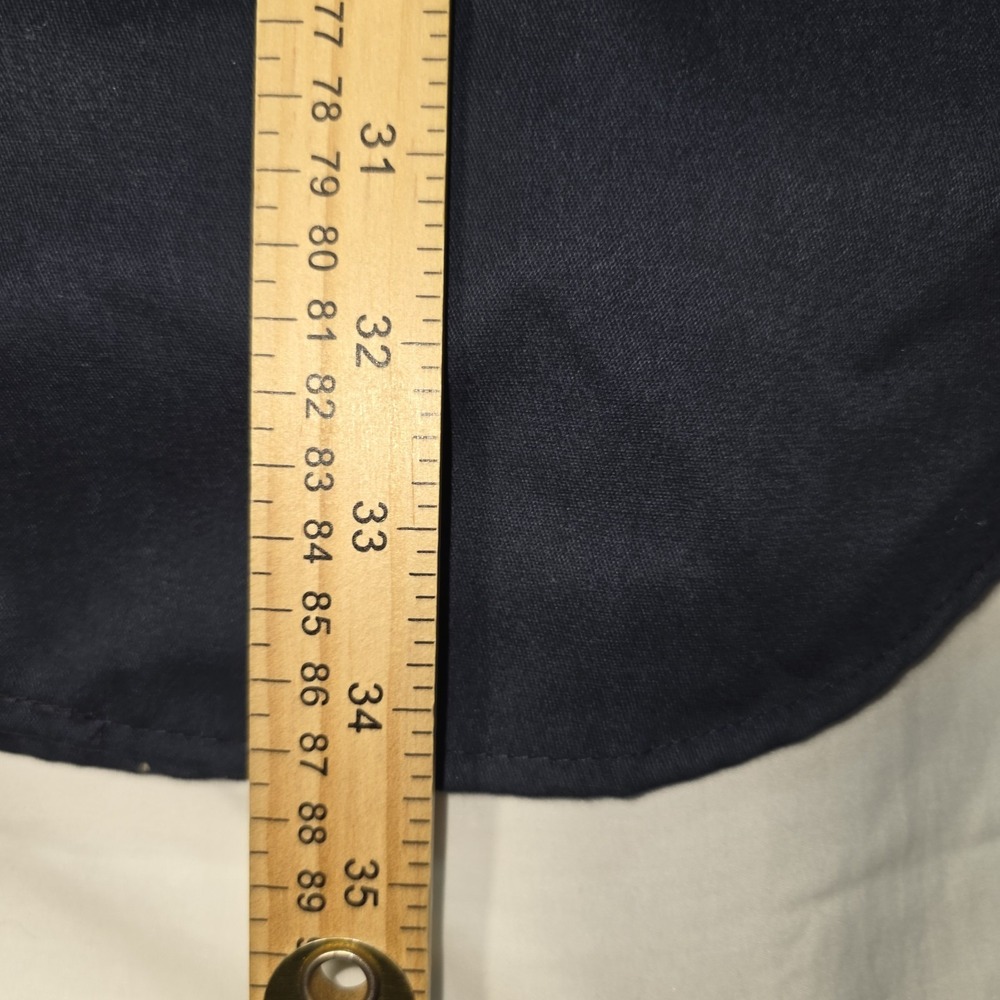 Carhartt Work Shirt Men's L Tall Navy Blue Button-Up Long Sleeve 2 Pocket S78 - Picture 6 of 8